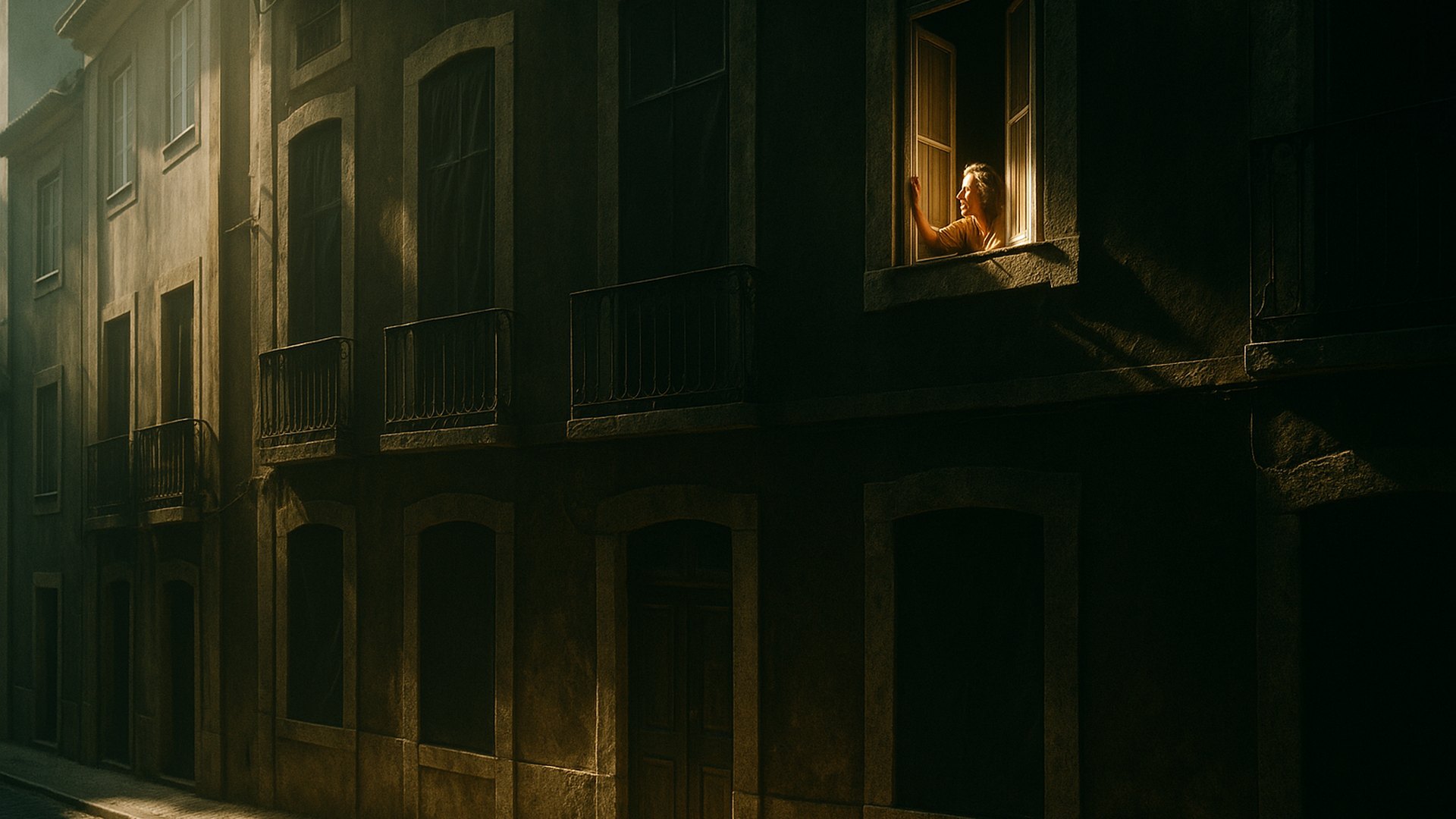 Ilustração da história «A casa das janelas tapadas», da série Histórias que Abrem Portas do Instituto Nuno Cortez.