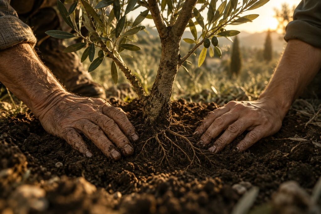 Cena da história «O jardineiro que não media as árvores»: Sobre olhar para a vida como quem cuida de um jardim.